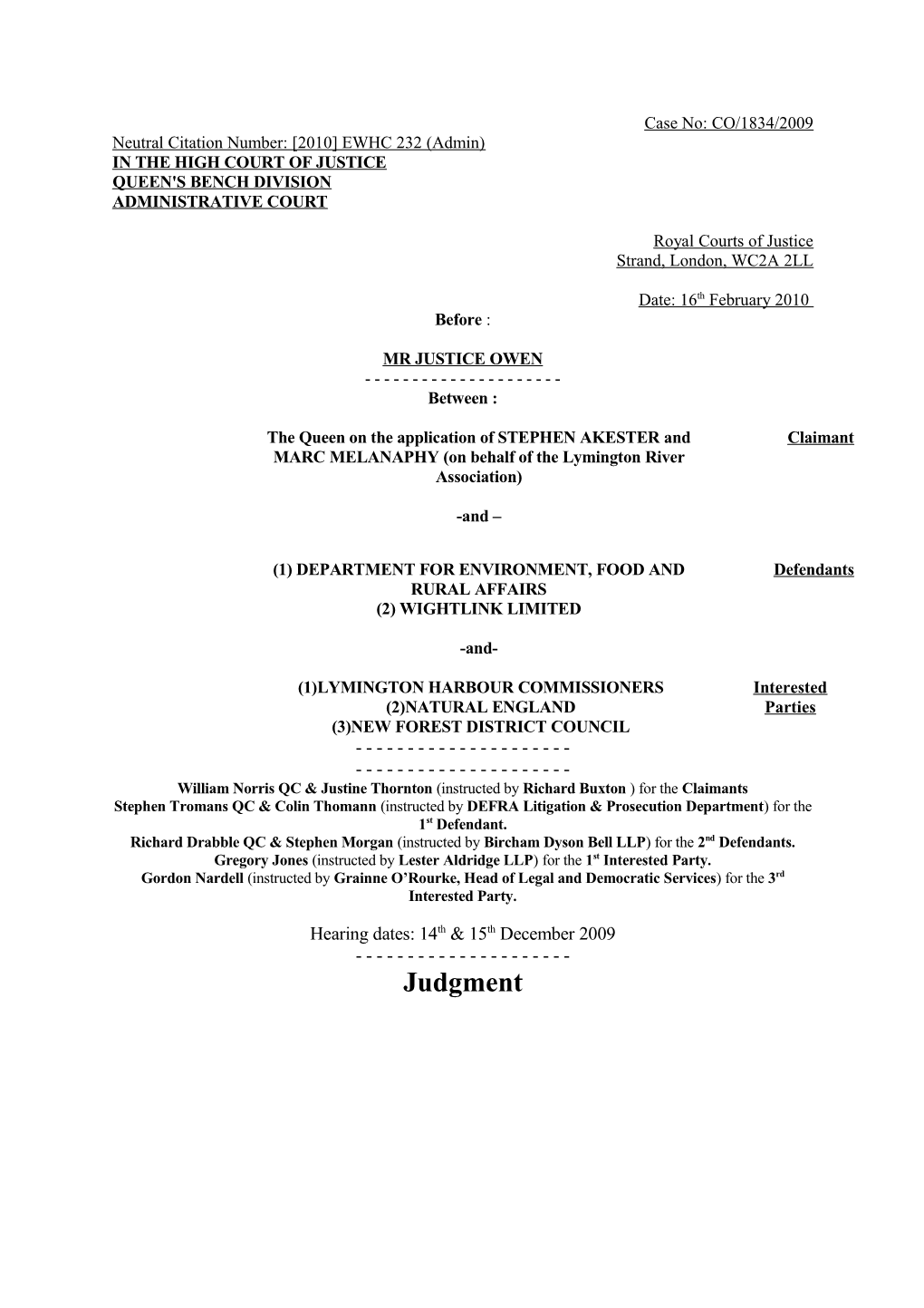 High Court Judgment Template s7