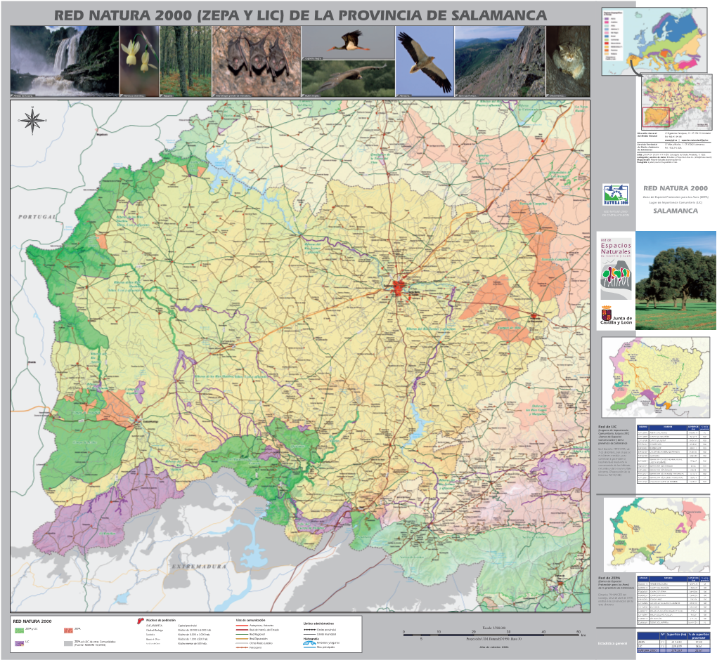 Red Natura 2000 (Zepa Y Lic) De La Provincia De Salamanca