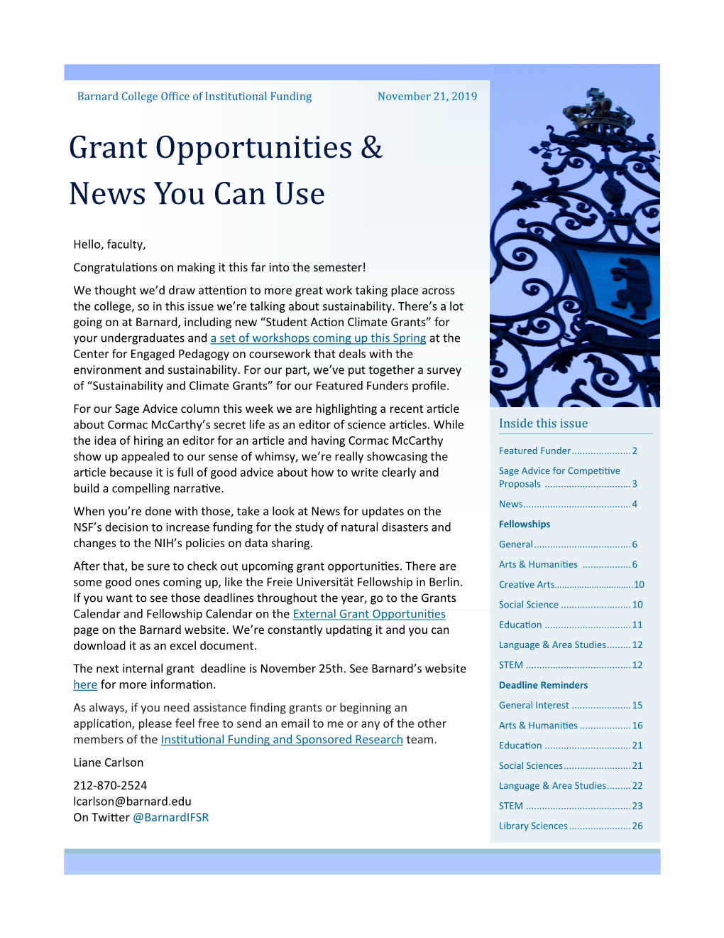 Grant Opportunities & News You Can