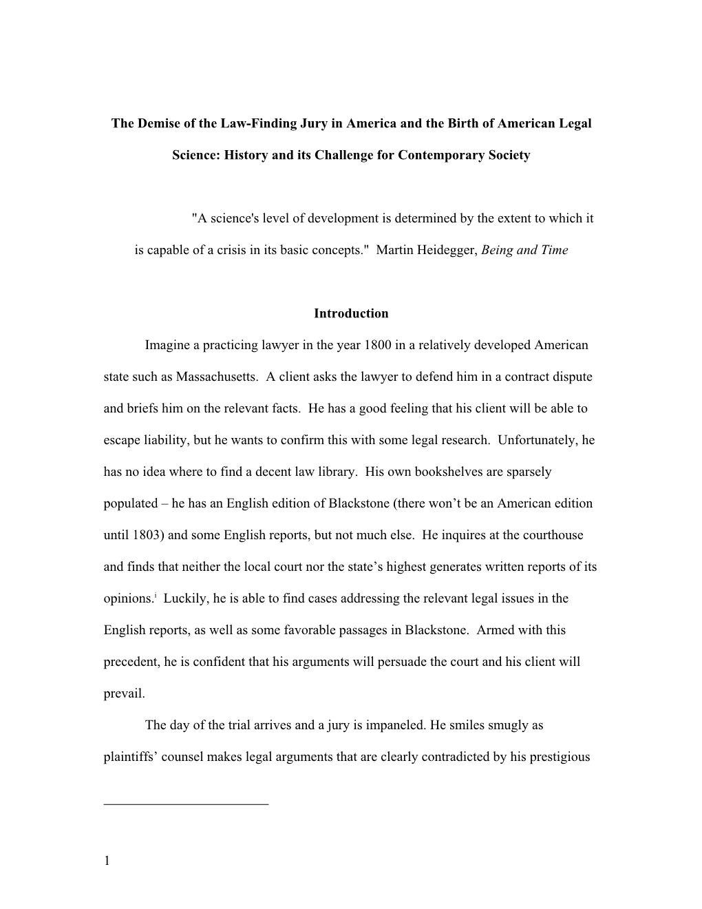 The Demise of the Law-Finding Jury in America and the Birth of American Legal