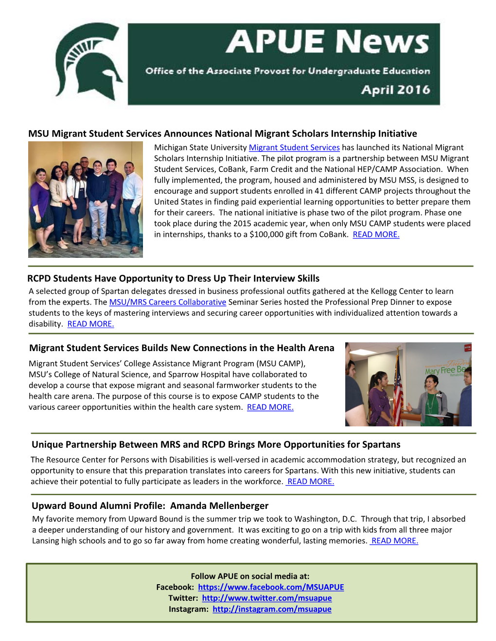 MSU Migrant Student Services Announces National Migrant