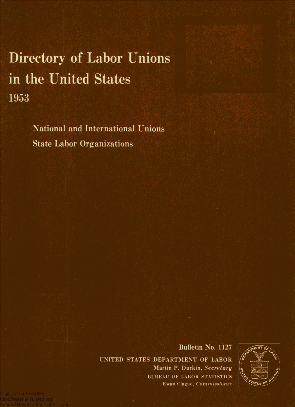 Directory of Labor Unions in the United States, 1953