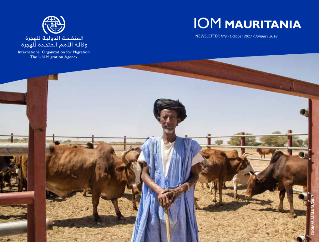 IOM MAURITANIA NEWSLETTER N09 - October 2017 / January 2018 /2017 MALUM ©IOM/B