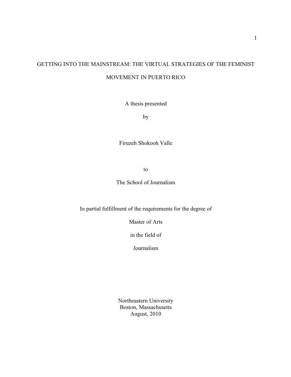 The Virtual Strategies of the Feminist Movement in Puerto Rico