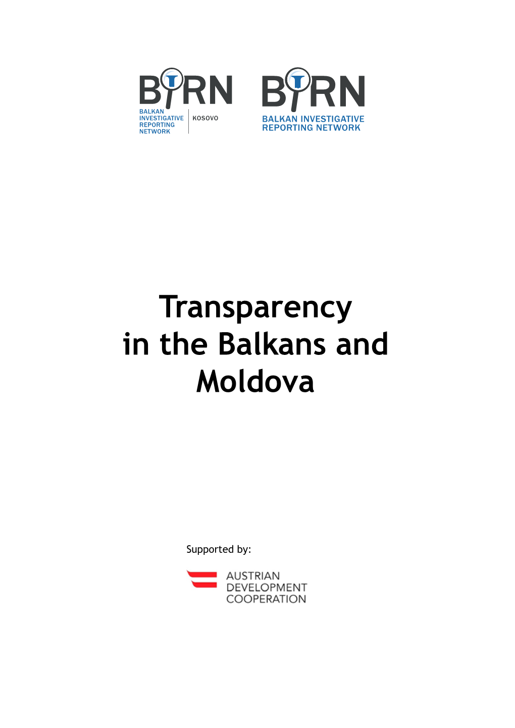 Transparency in the Balkans and Moldova