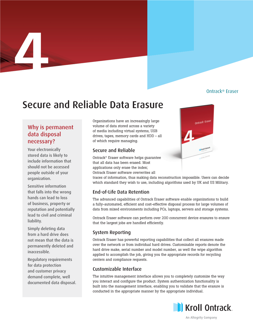 Secure and Reliable Data Erasure