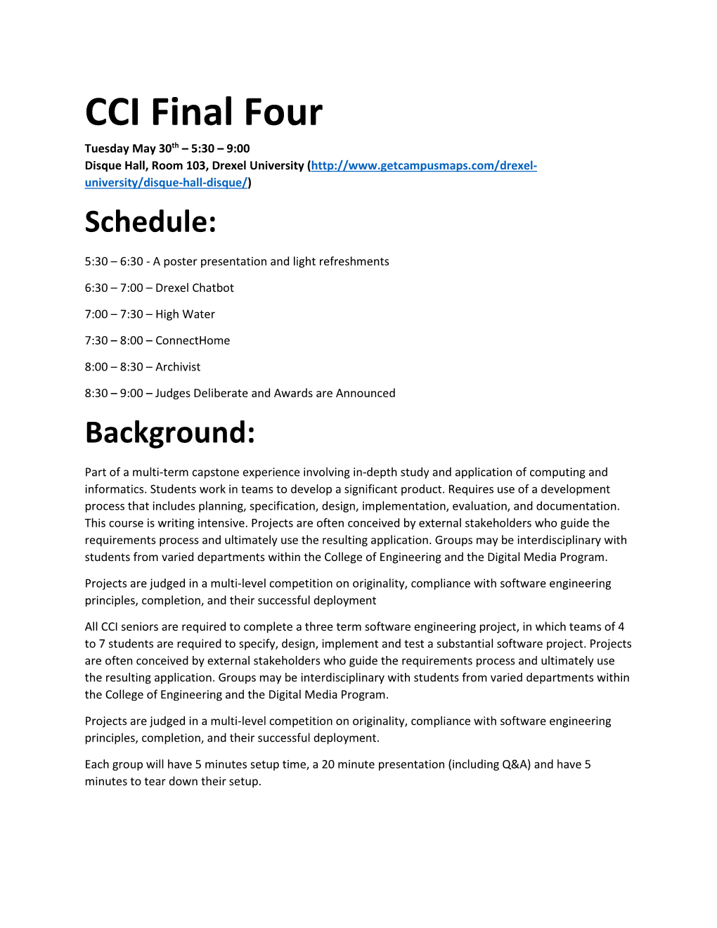 CCI Final Four