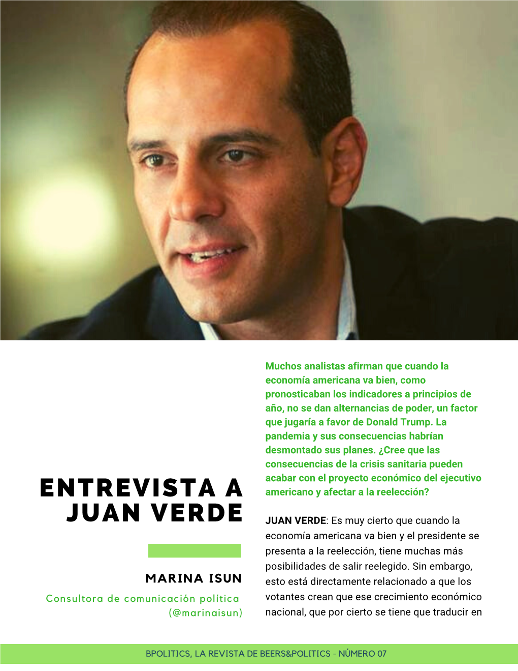 Entrevista a Juan Verde