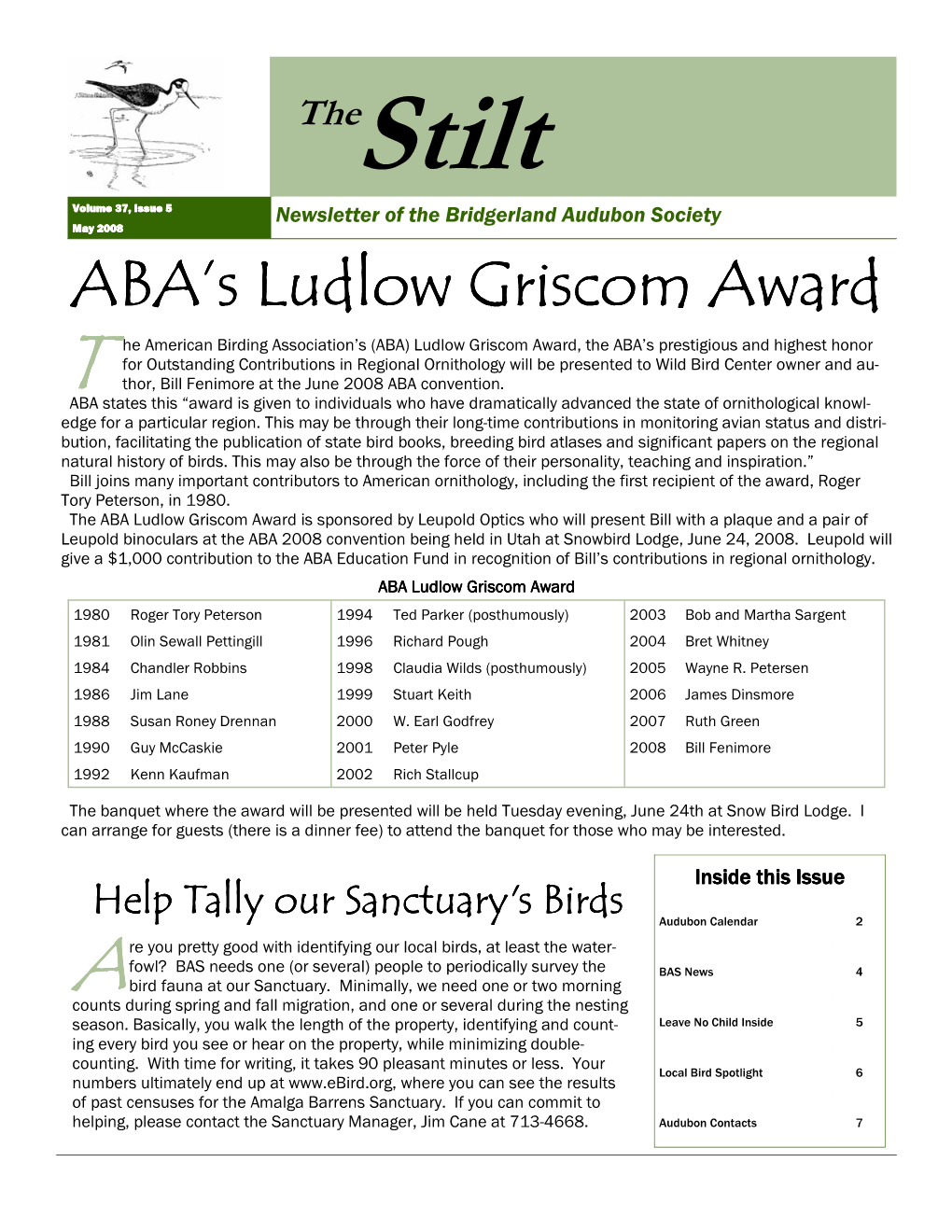 ABA's Ludlow Griscom Award ABA's Ludlow Griscom Award