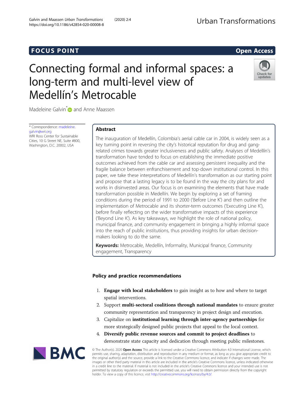 A Long-Term and Multi-Level View of Medellín's Metrocable