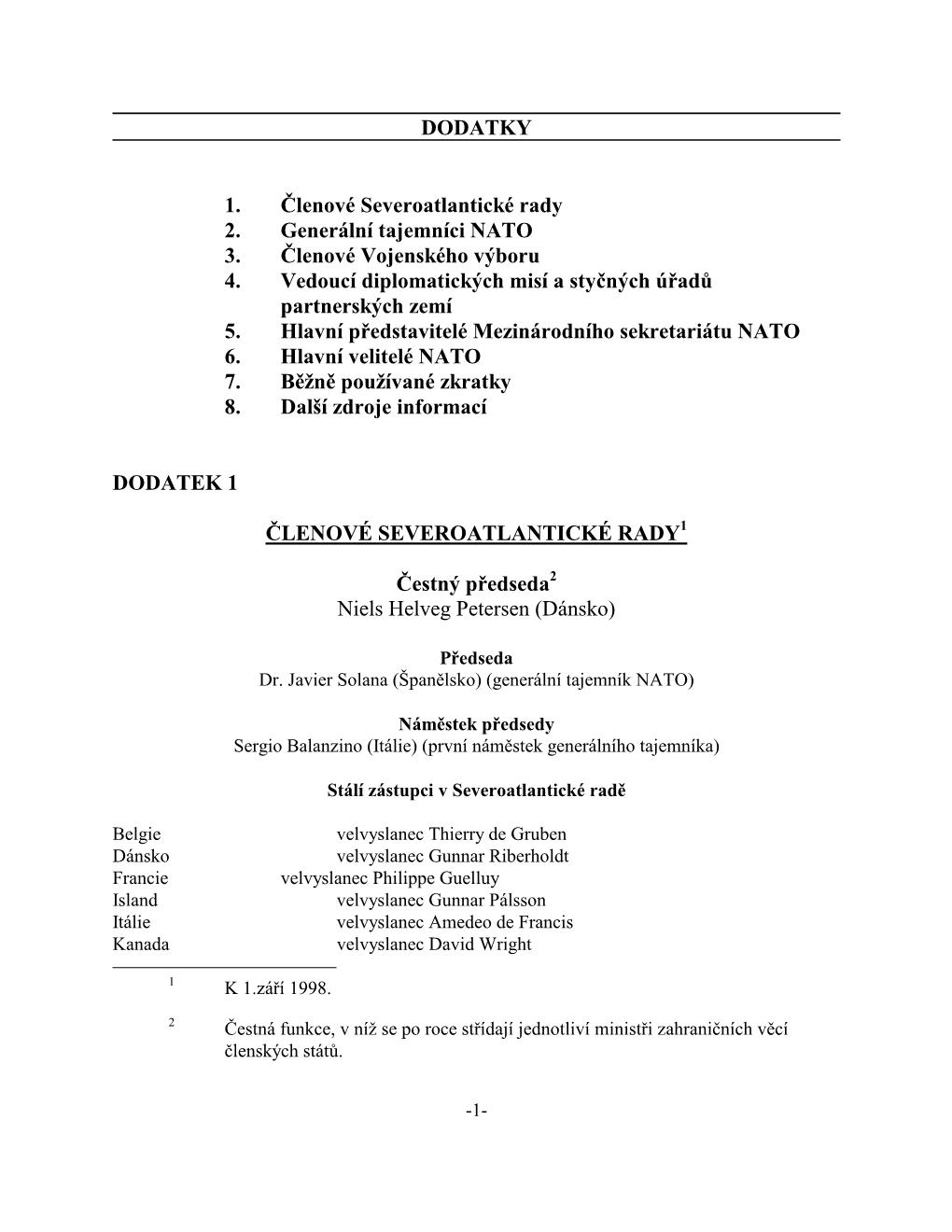 NATO Handbook Dodatky