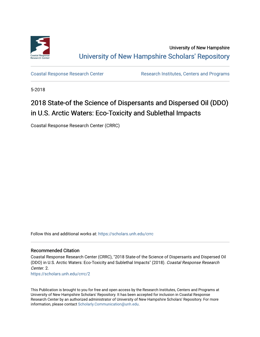 Eco-Toxicity and Sublethal Impacts