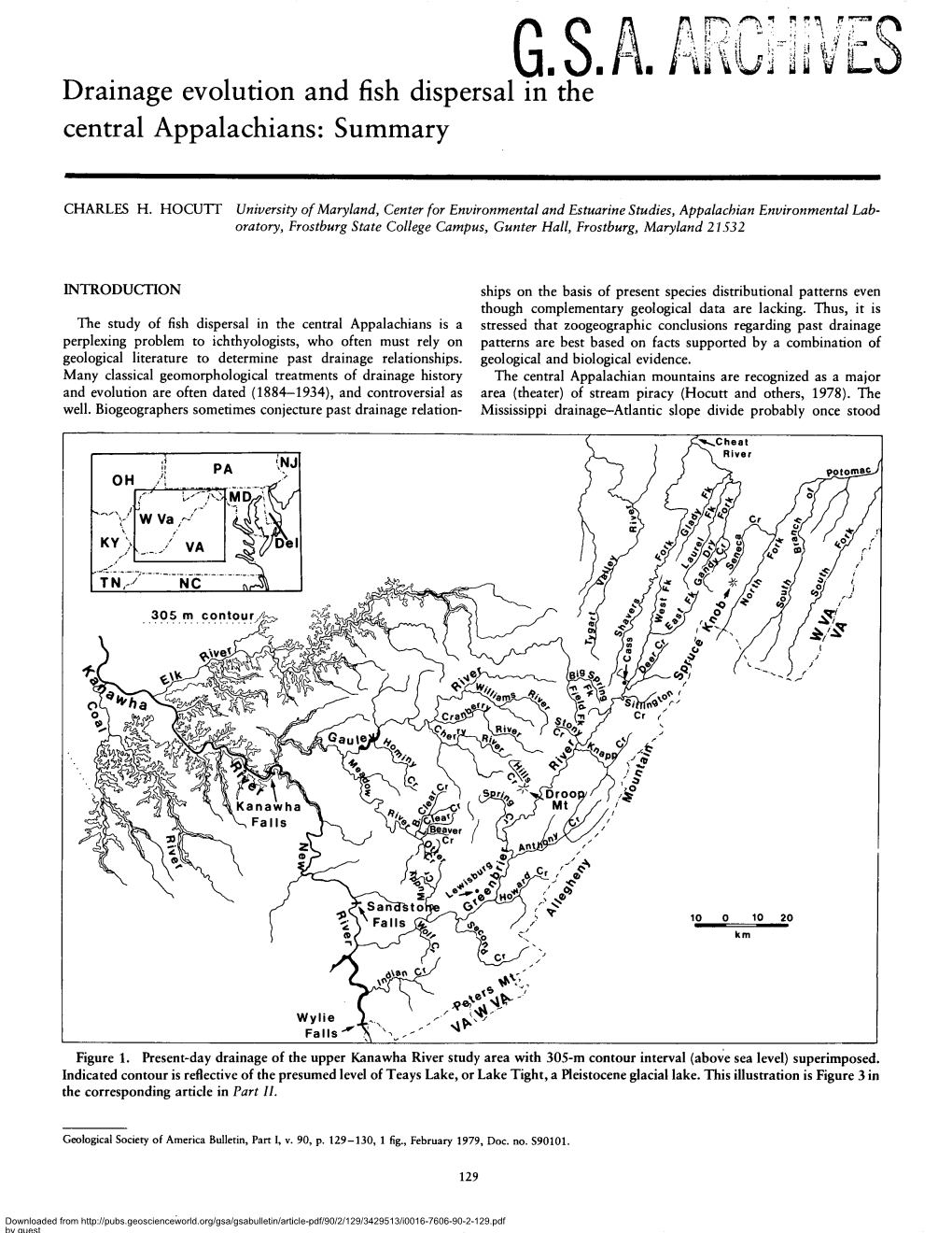 Drainage Evolution and Fish Dispersal in the Central Appalachians: Summary