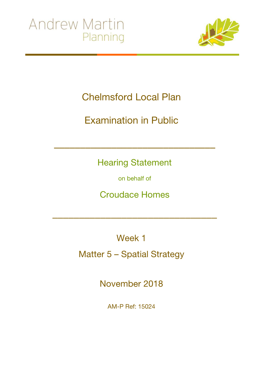 Chelmsford Local Plan Examination in Public