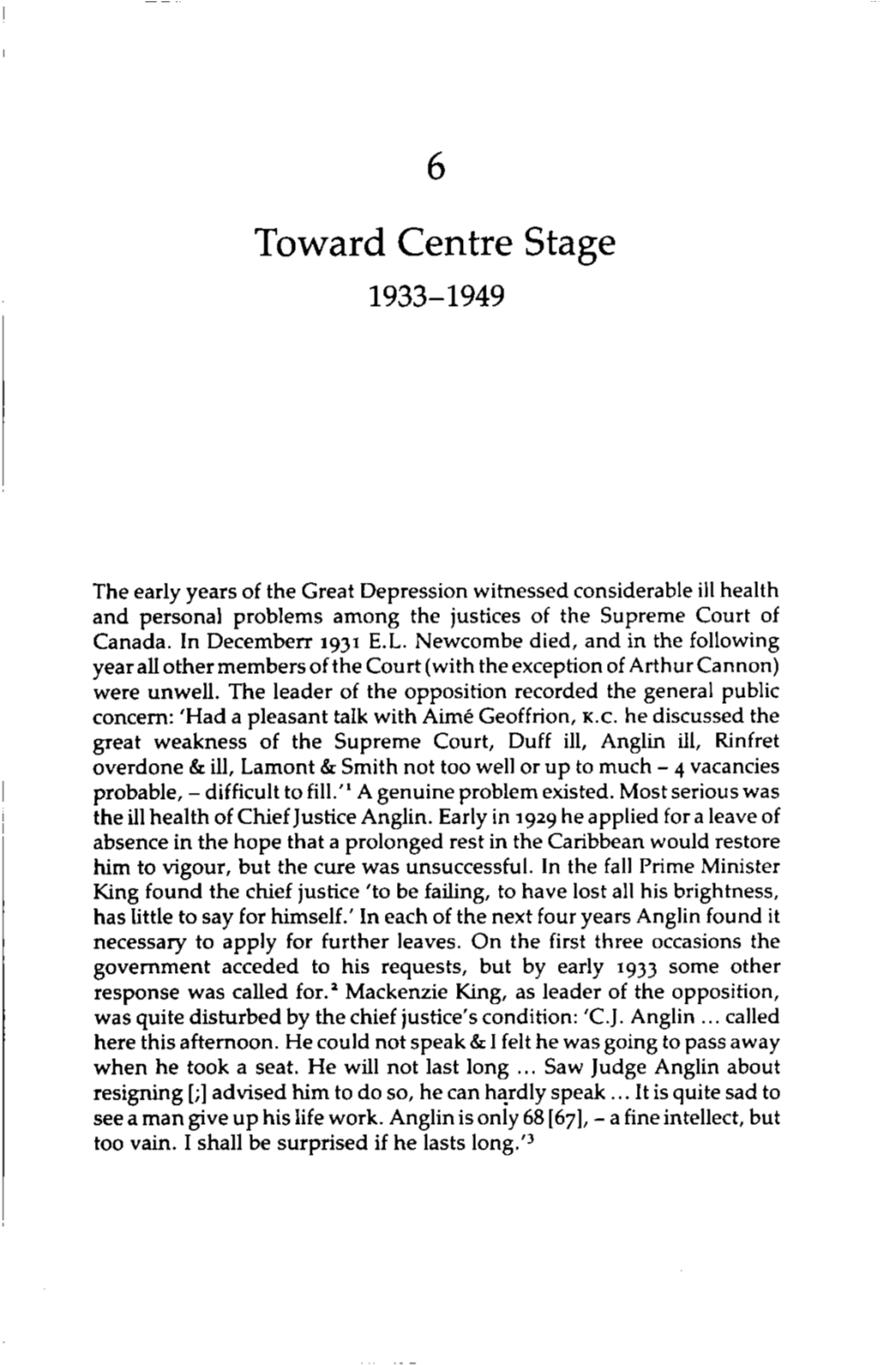 6 Toward Centre Stage 1933-1949