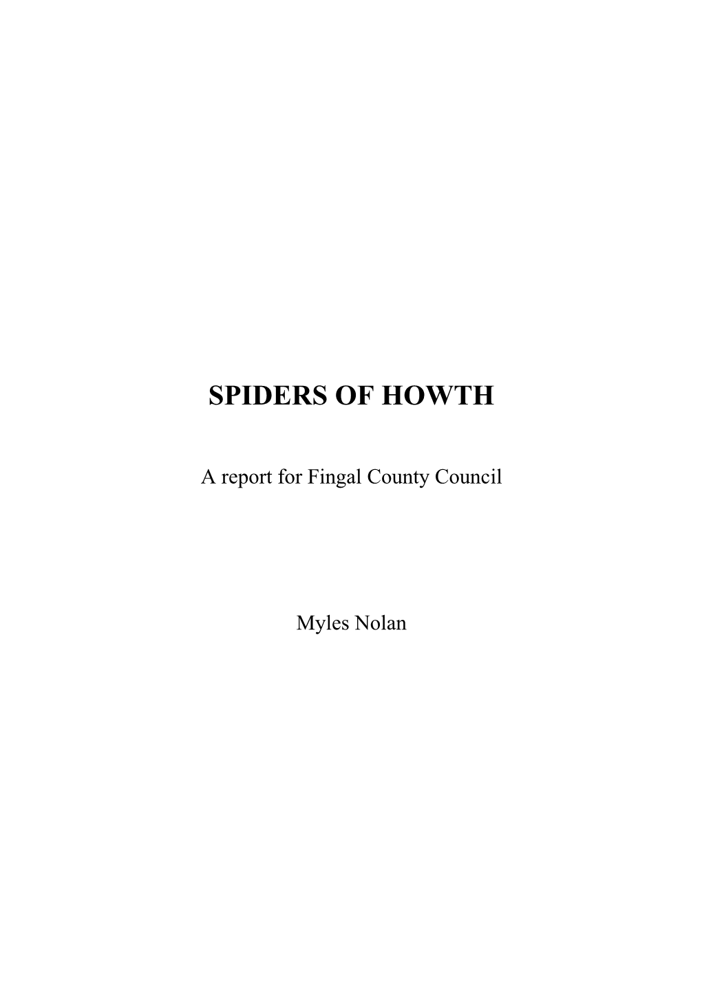 Spiders of Howth