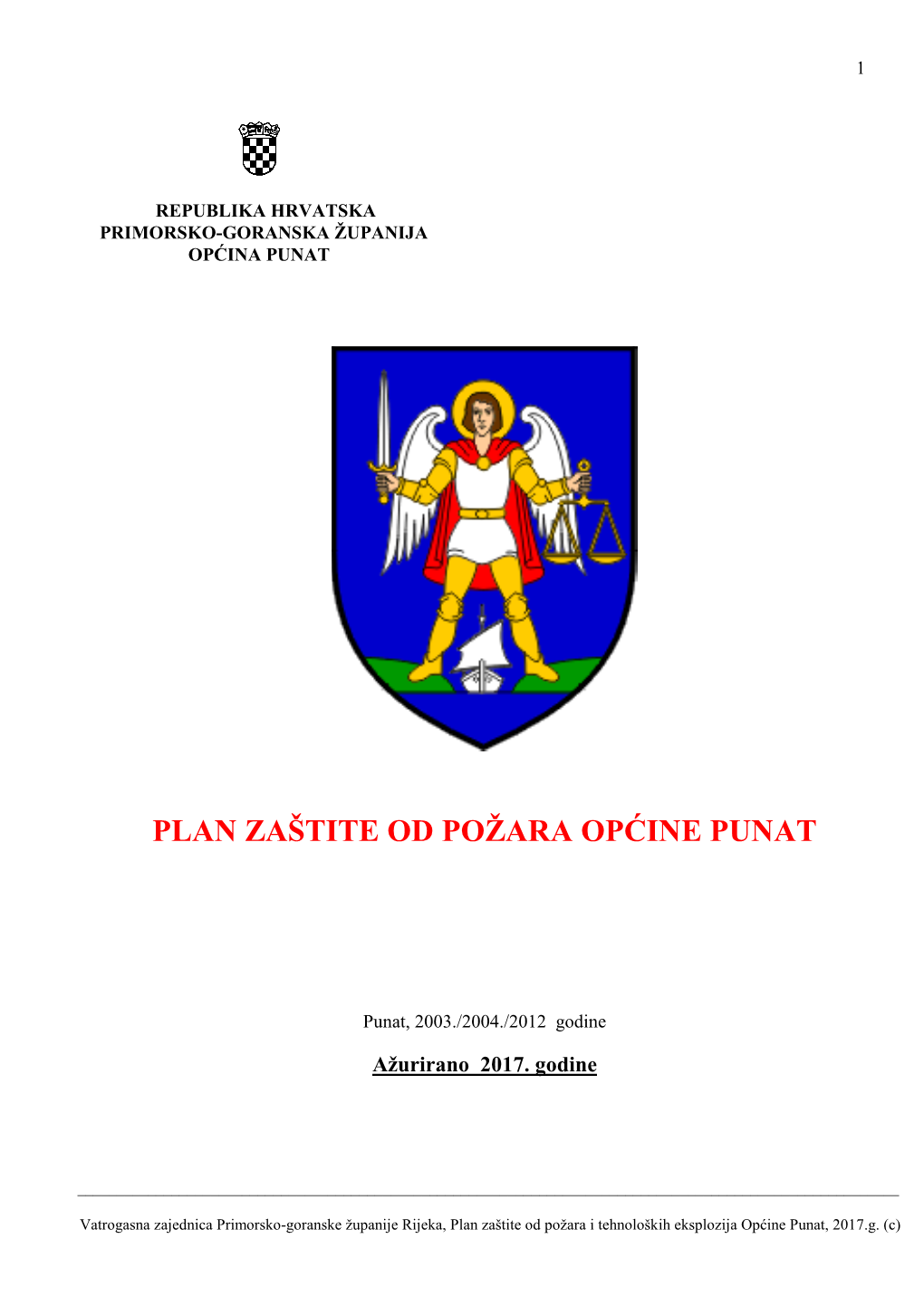 Plan Zaštite Od Požara Općine Punat