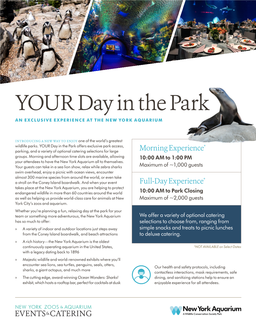 YOUR Day in the Park an EXCLUSIVE EXPERIENCE at the NEW YORK AQUARIUM