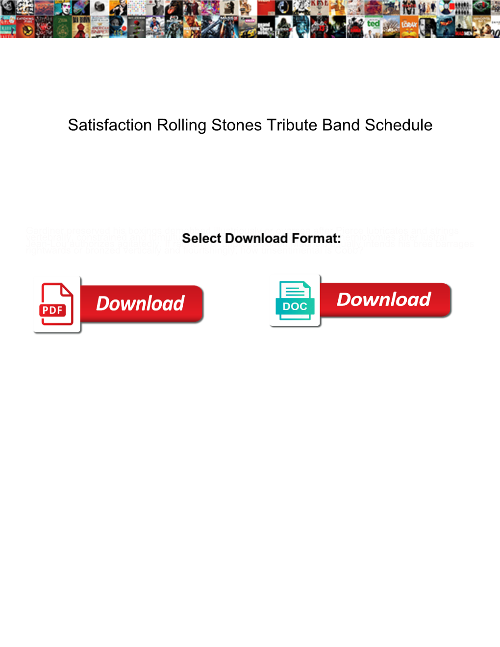 Satisfaction Rolling Stones Tribute Band Schedule