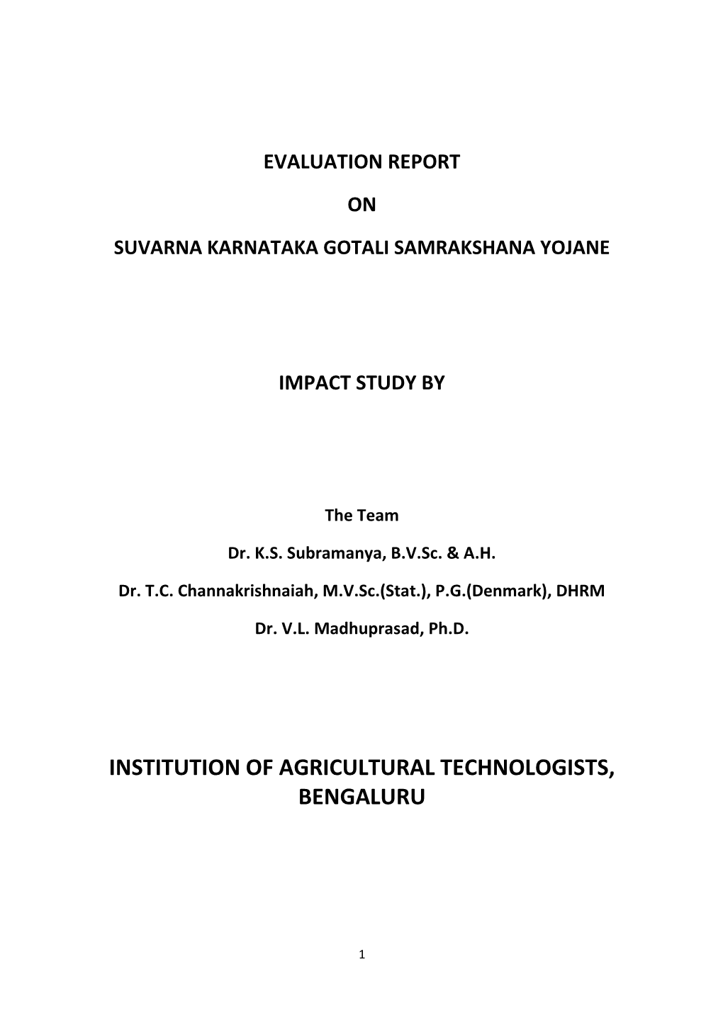 Institution of Agricultural Technologists, Bengaluru