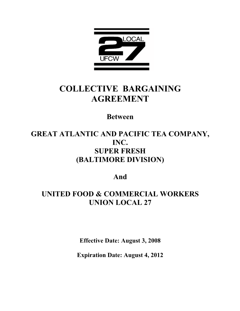 Collective Bargaining Agreement