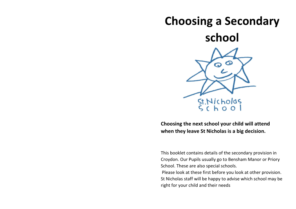 Choosing a Secondary School