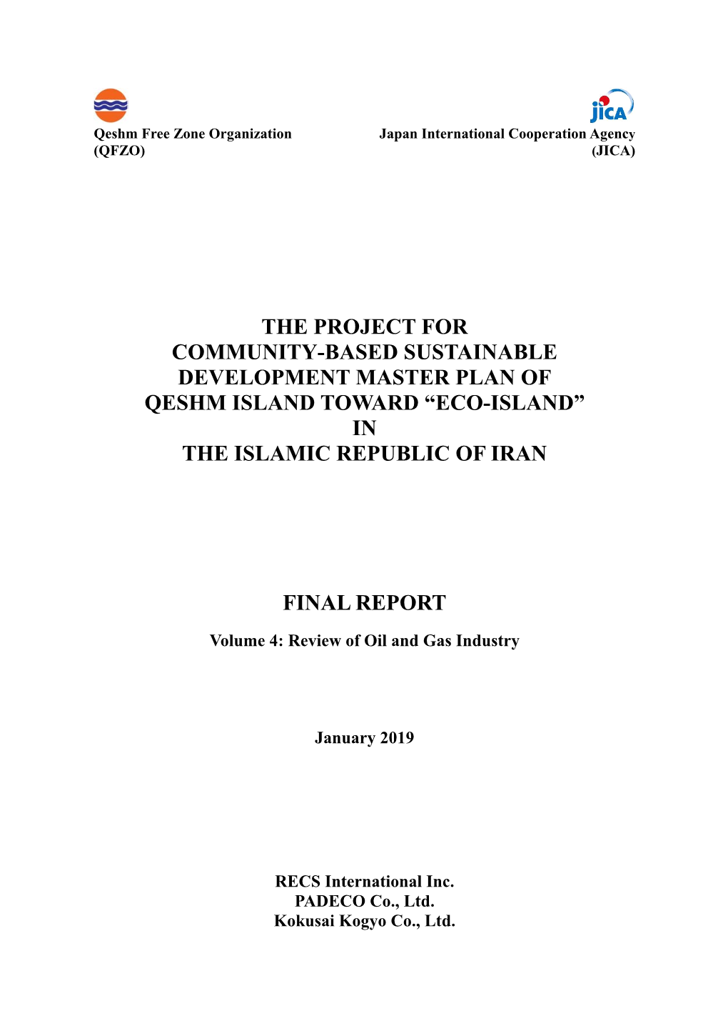 The Project for Community-Based Sustainable Development Master Plan of Qeshm Island Toward “Eco-Island” in the Islamic Republic of Iran