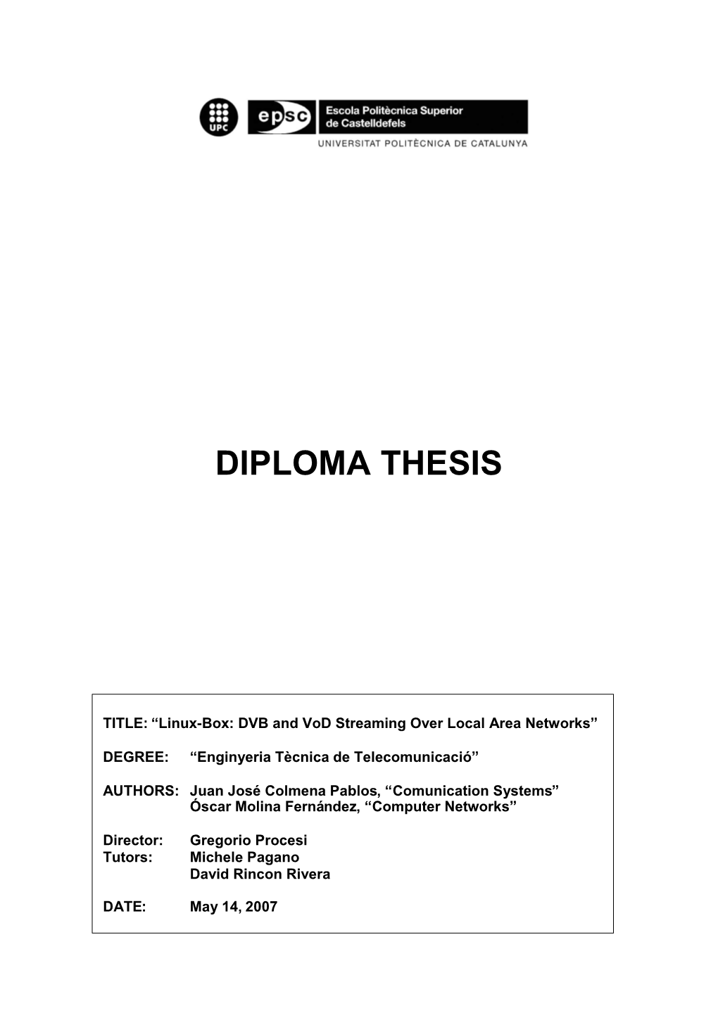 Diploma Thesis