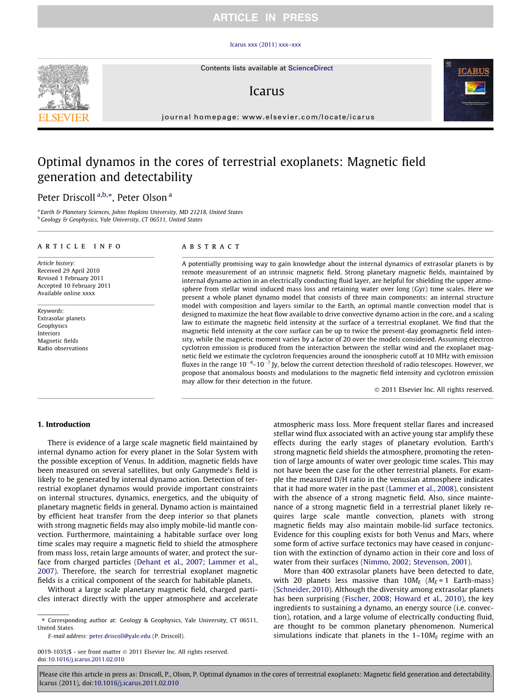 Optimal Dynamos in the Cores of Terrestrial Exoplanets: Magnetic