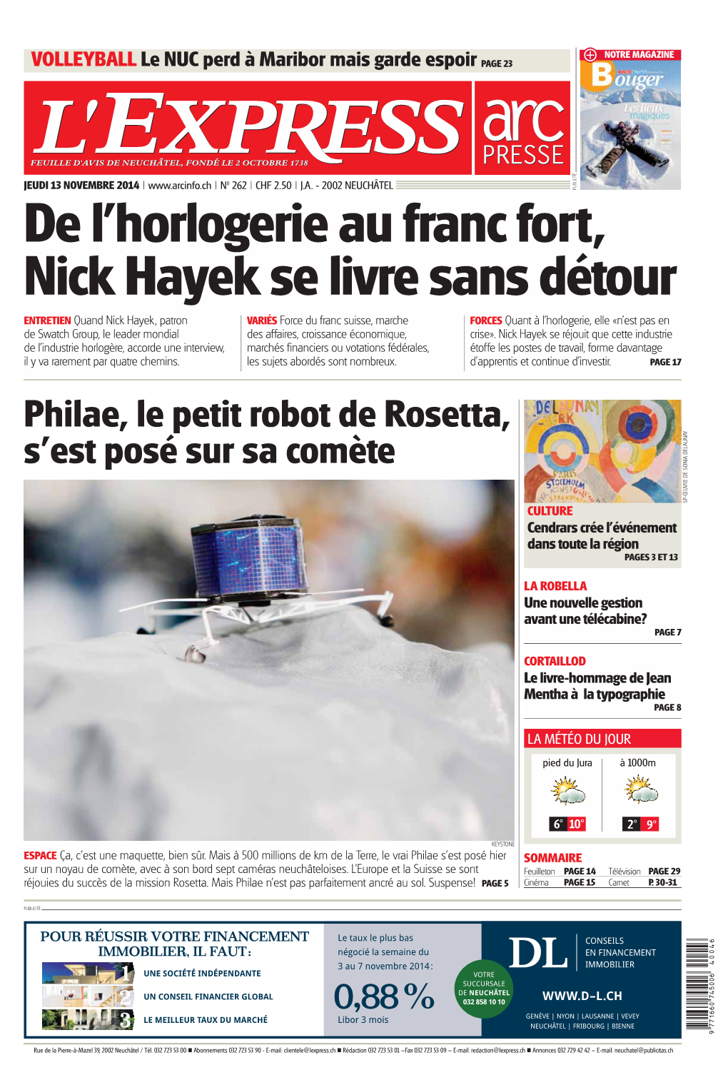 Philae, Le Petit Robot De Rosetta, S'est Posé Sur Sa Comète