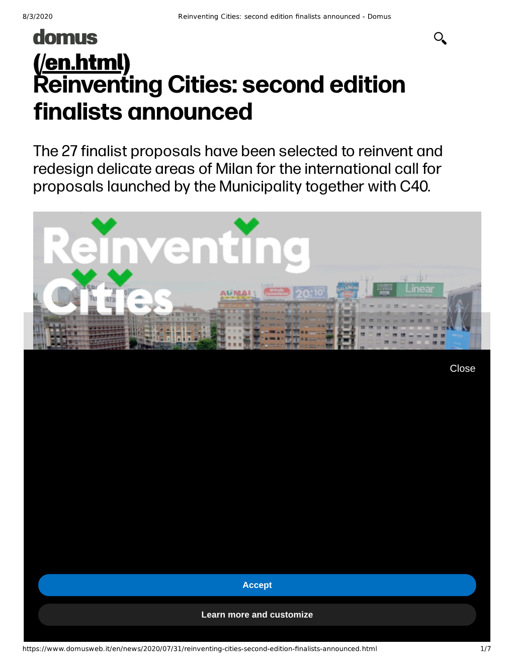 (/En.Html) Reinventing Cities: Second Edition Finalists Announced