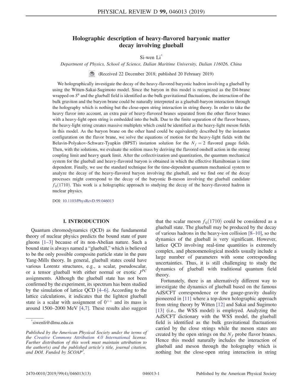 Holographic Description of Heavy-Flavored Baryonic Matter Decay Involving Glueball