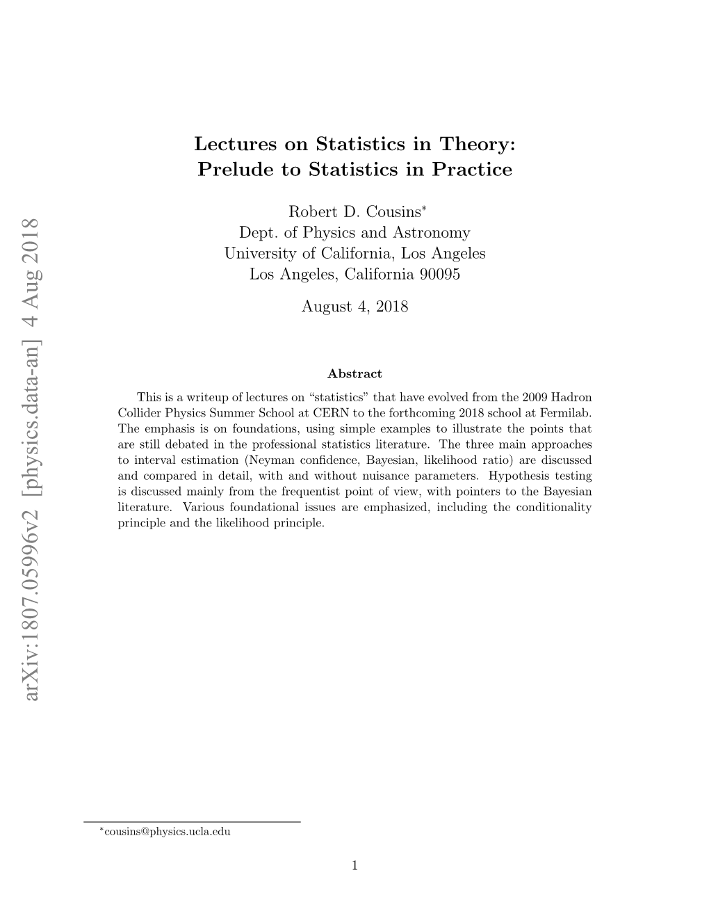 Arxiv:1807.05996V2 [Physics.Data-An] 4 Aug 2018