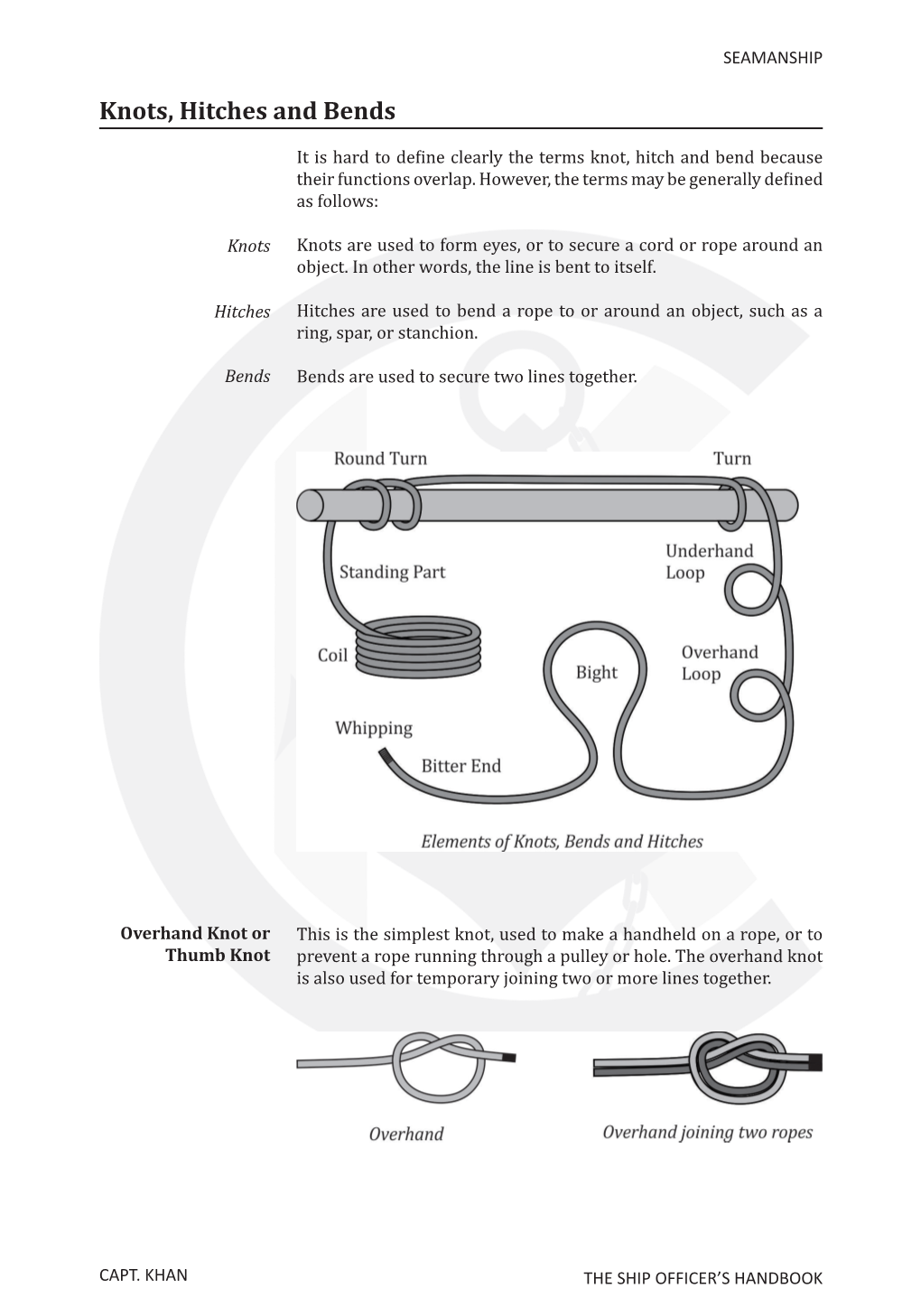 Knots, Hitches and Bends