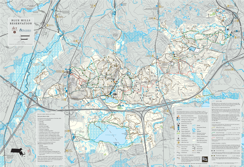 Blue Hills Trail Map Hiking