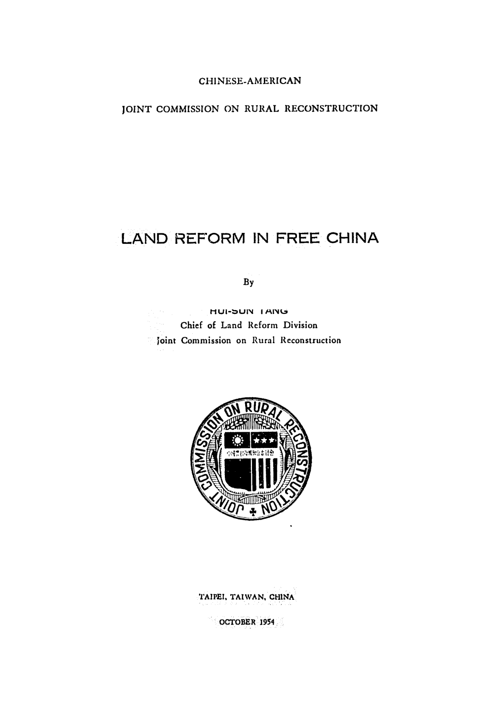 Land Reform in Free China