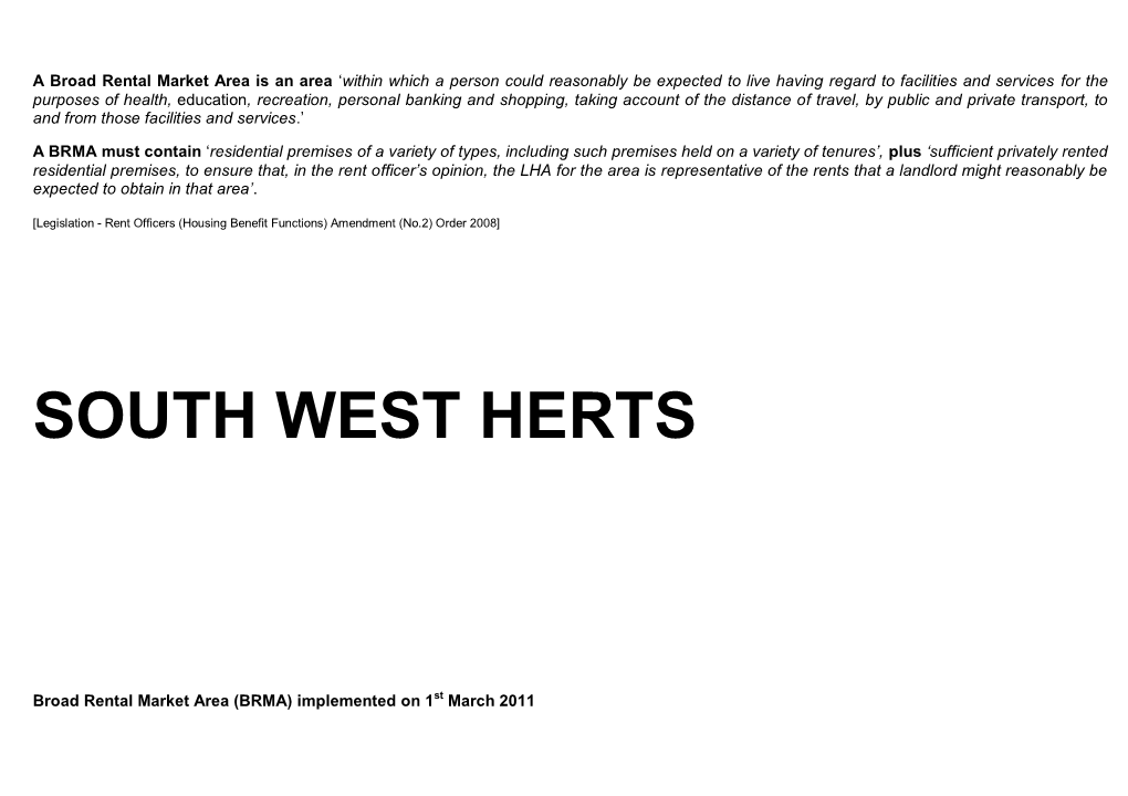 South West Herts