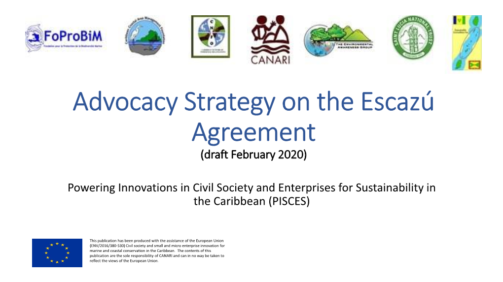 Advocacy Strategy on the Escazú Agreement (Draft February 2020)