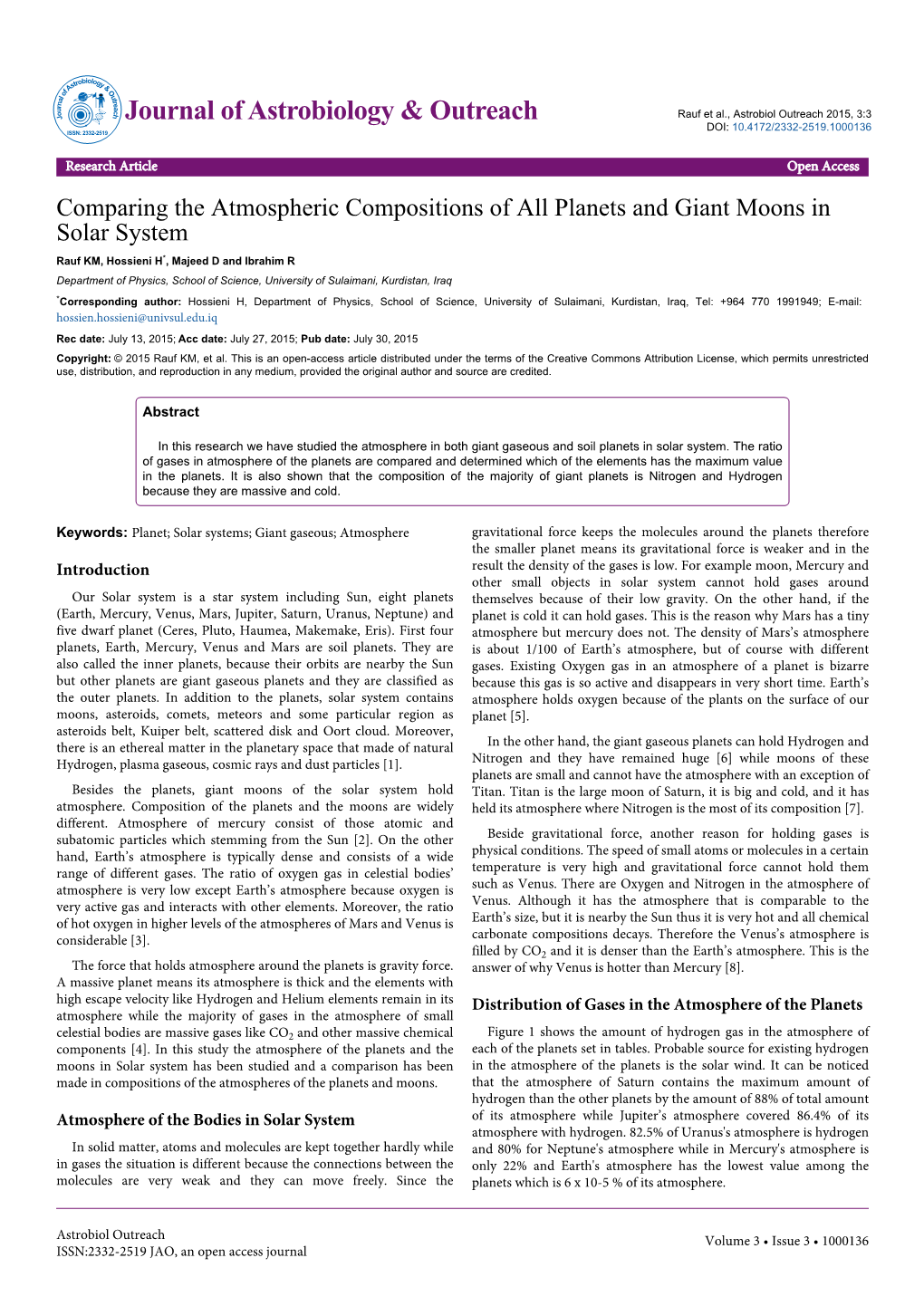 Comparing the Atmospheric Compositions of All Planets and Giant Moons in Solar System