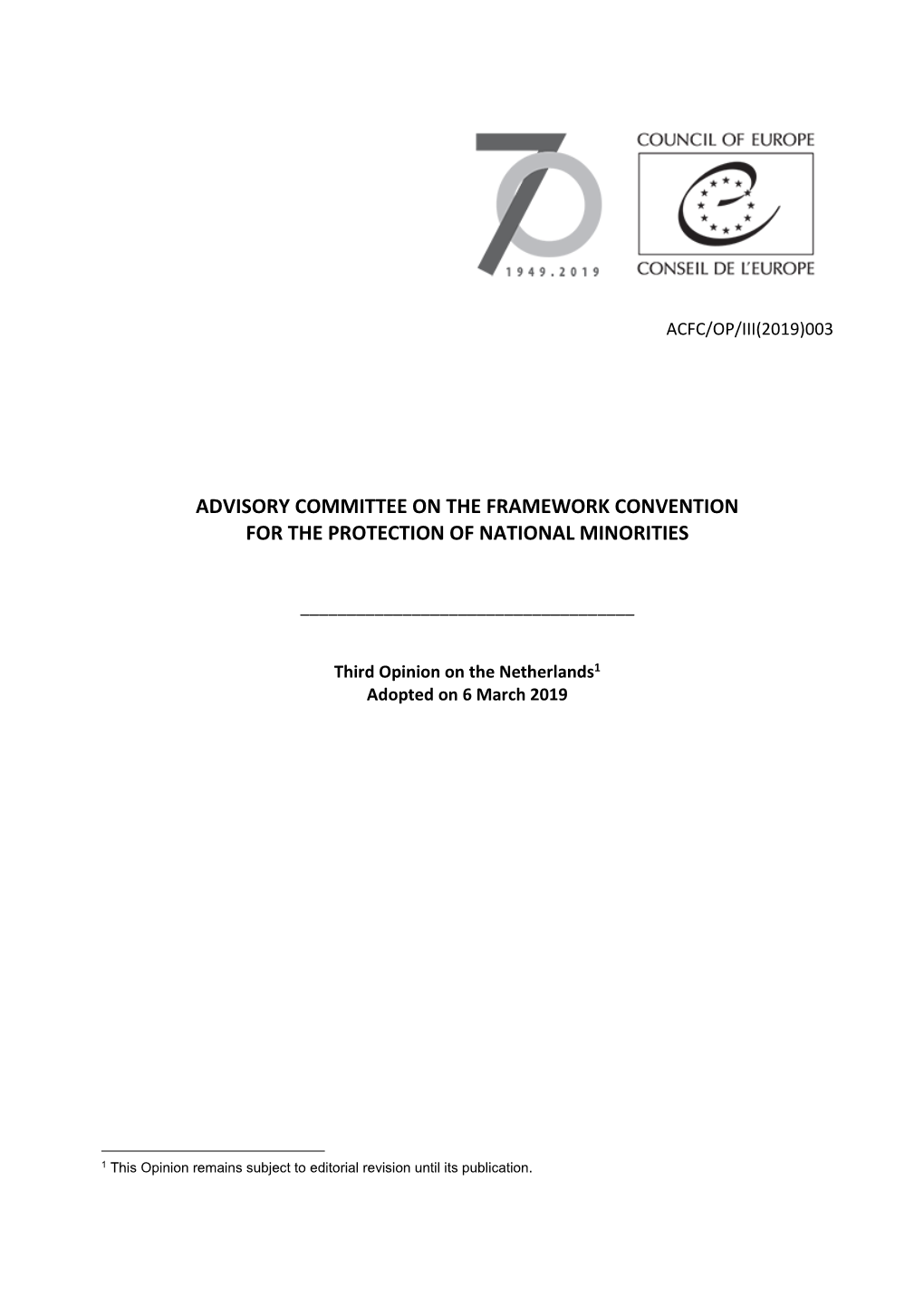 Advisory Committee on the Framework Convention for the Protection of National Minorities