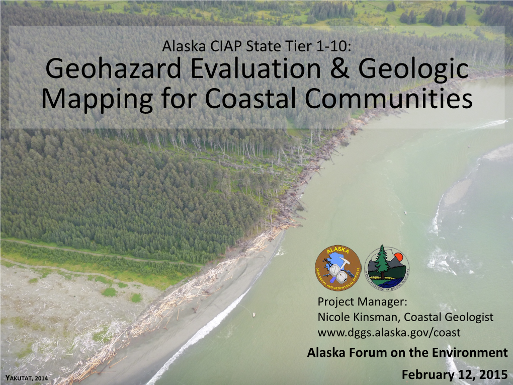 Geohazard Evaluation & Geologic Mapping for Coastal Communities