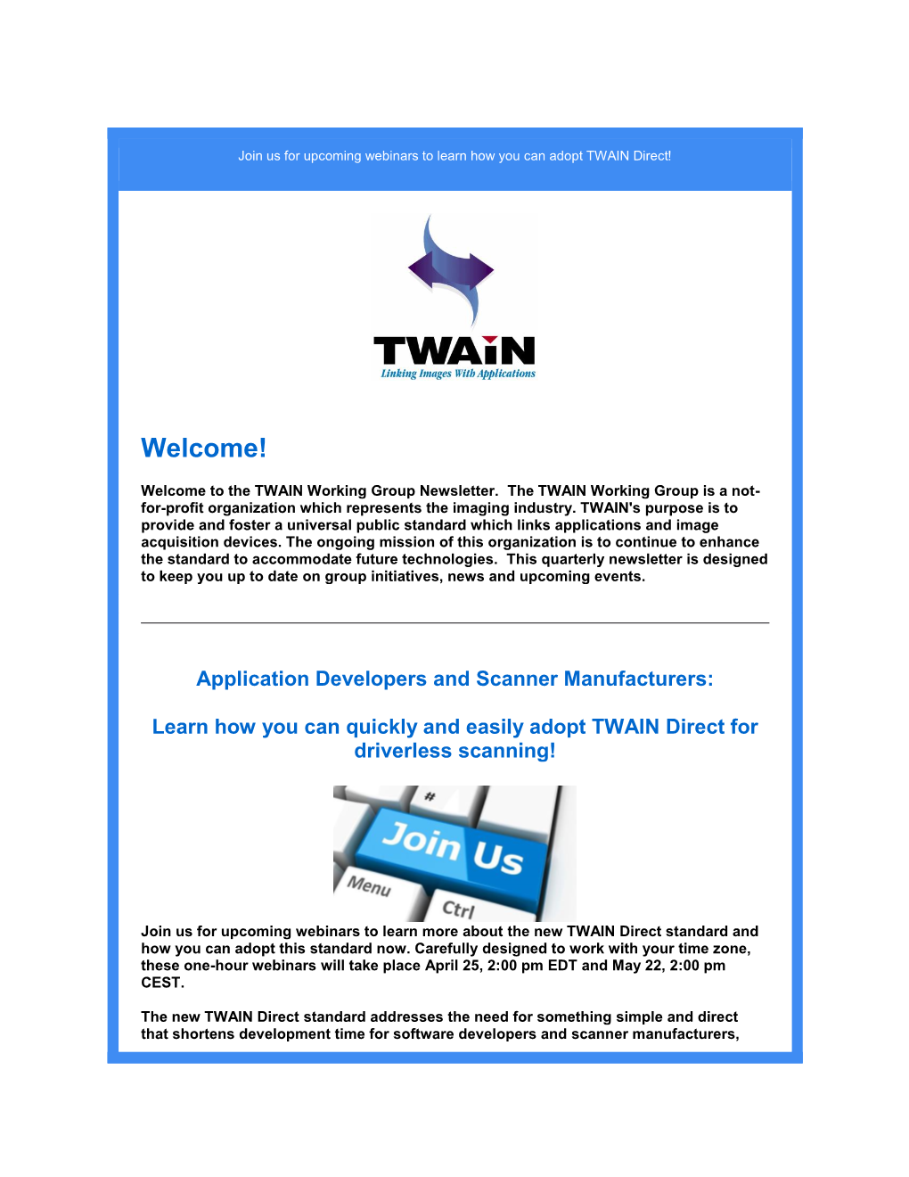 TWAIN Newsletter March 2019