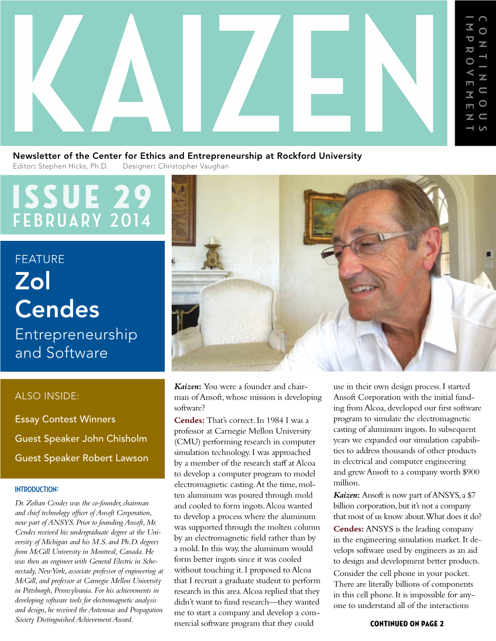 Zol Cendes Entrepreneurship and Software