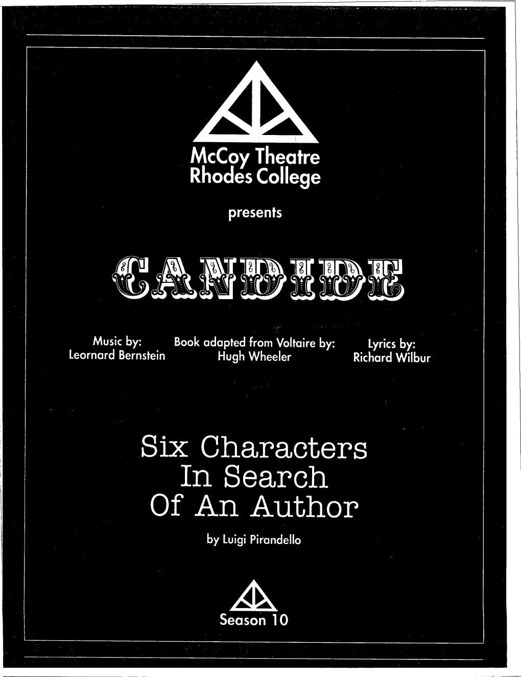 Six Characters in Search of an Author by Luigi Pirandello