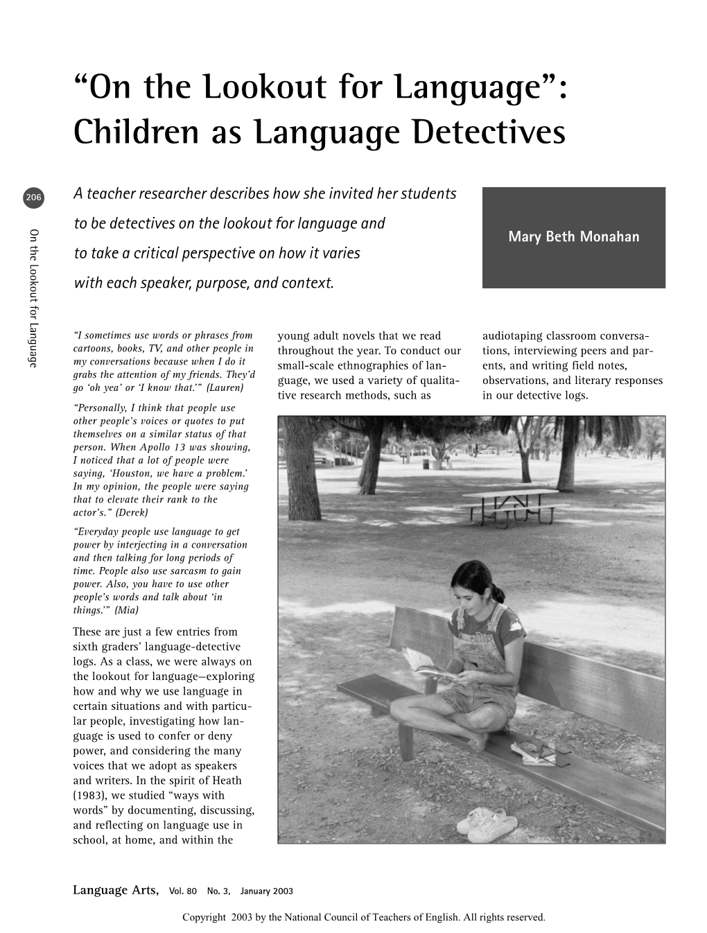 Children As Language Detectives