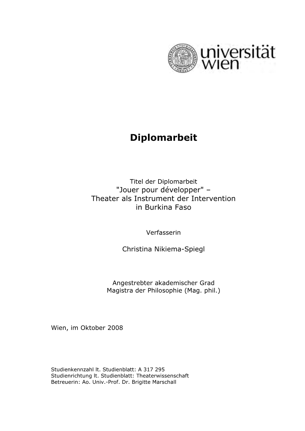 Diplomarbeit