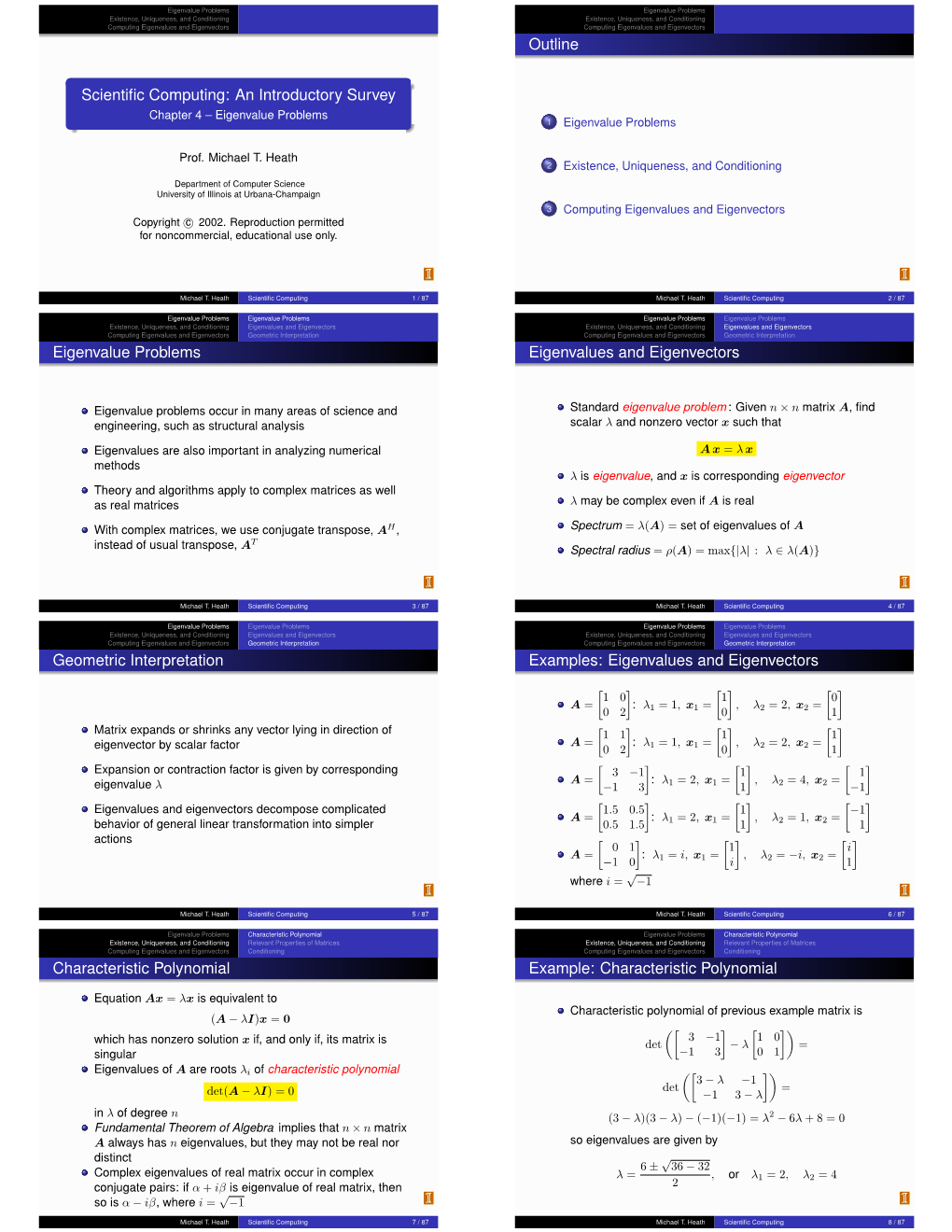 Eigenvalue Problems