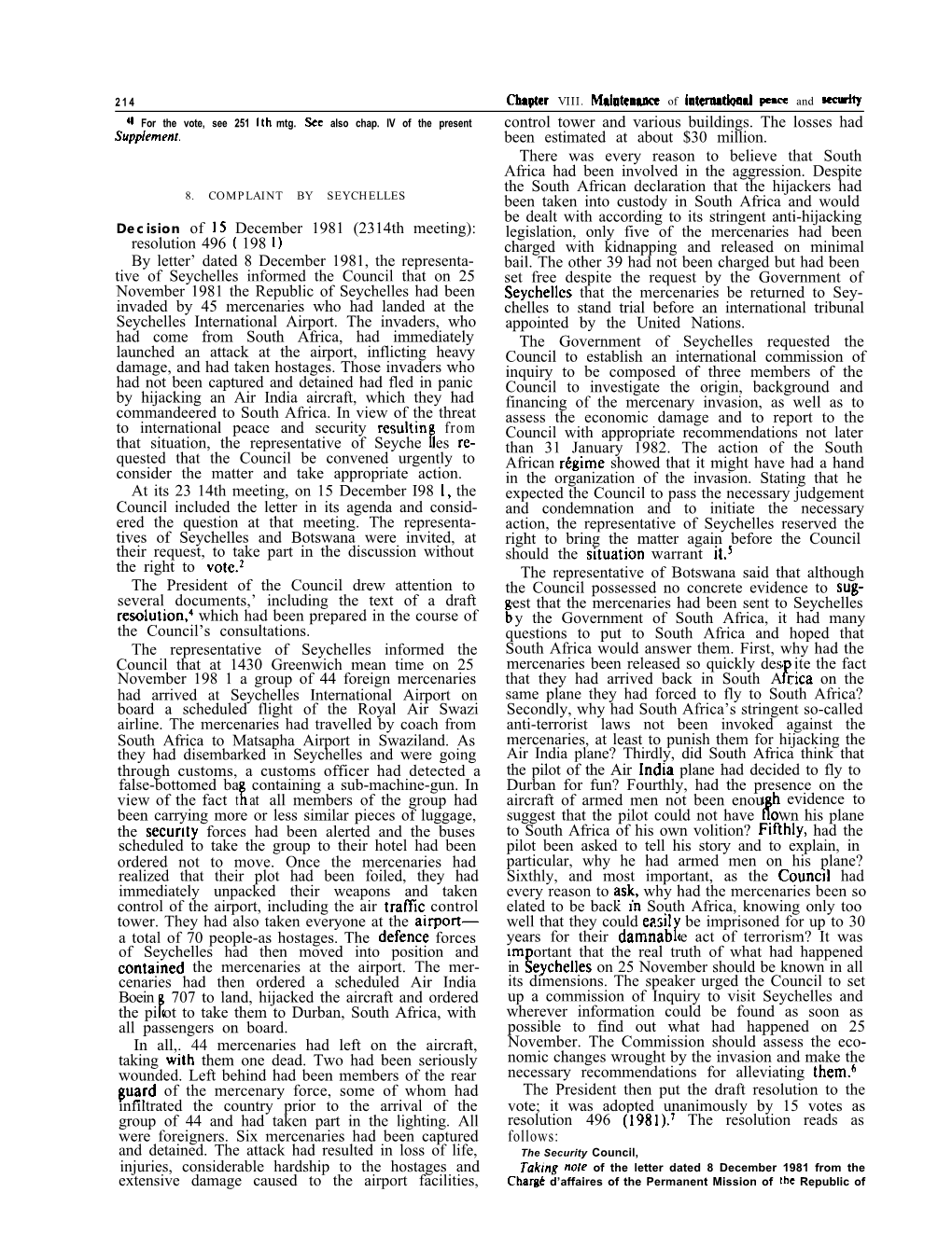 Decision of IS December 1981