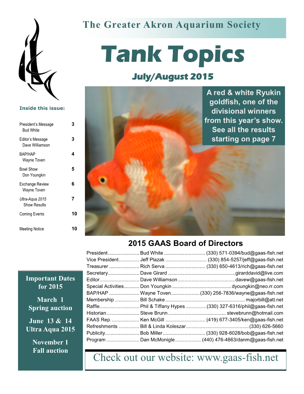 Tank Topics July/August 2015