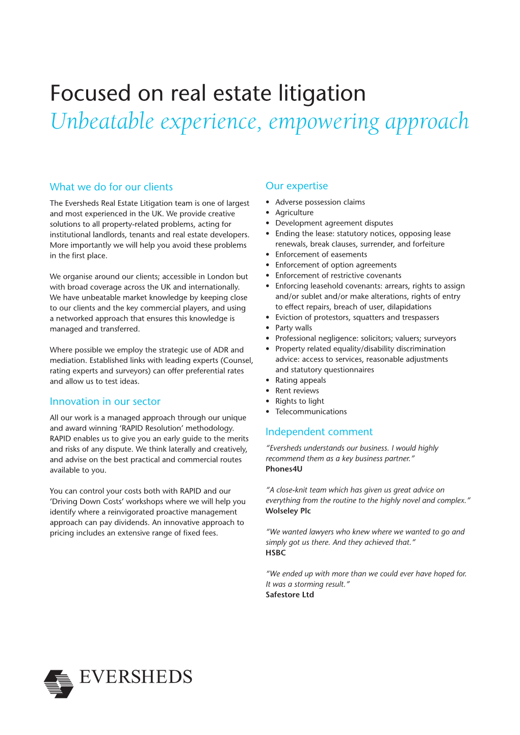 Unbeatable Experience, Empowering Approach